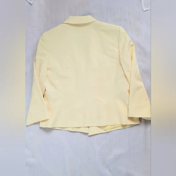 NWOT! Posh Butter Yellow Black Label Formal Women's Lined Open Spring Blazer 10 - Picture 12 of 17